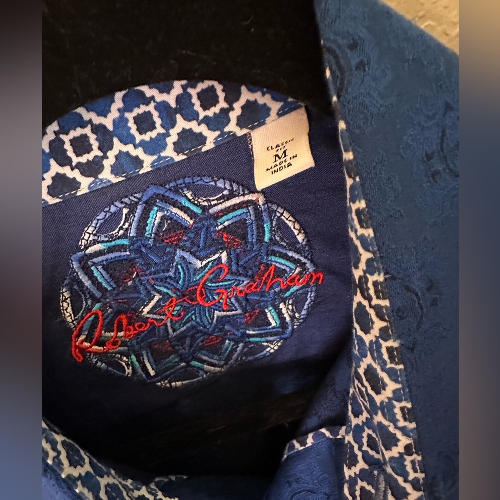 Bright blue button down - Picture 3 of 4